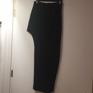 Asymmetrical Black cotton skirt